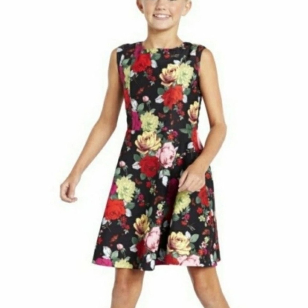 TED BAKER GIRLS FLORAL SLEEVELESS SPECIAL OCCASION PRINCESS DRESS 14